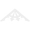 Ekena Millwork Pitch Riley Architectural Grade PVC Gable Pediment, 48"W x 20"H x 1"P (10/12) GPP048X020X100RIL - alternate 5